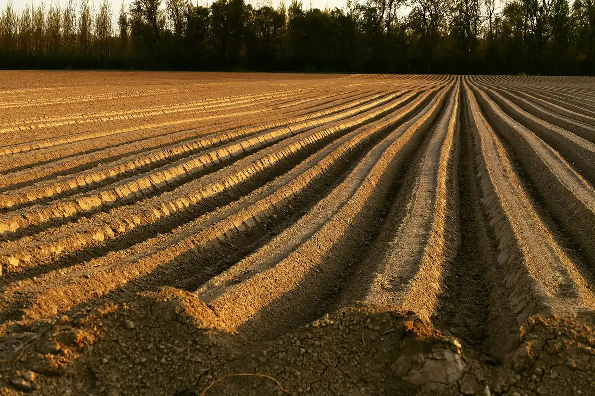 Agriculteur prélevant un échantillon de sol pour analyse